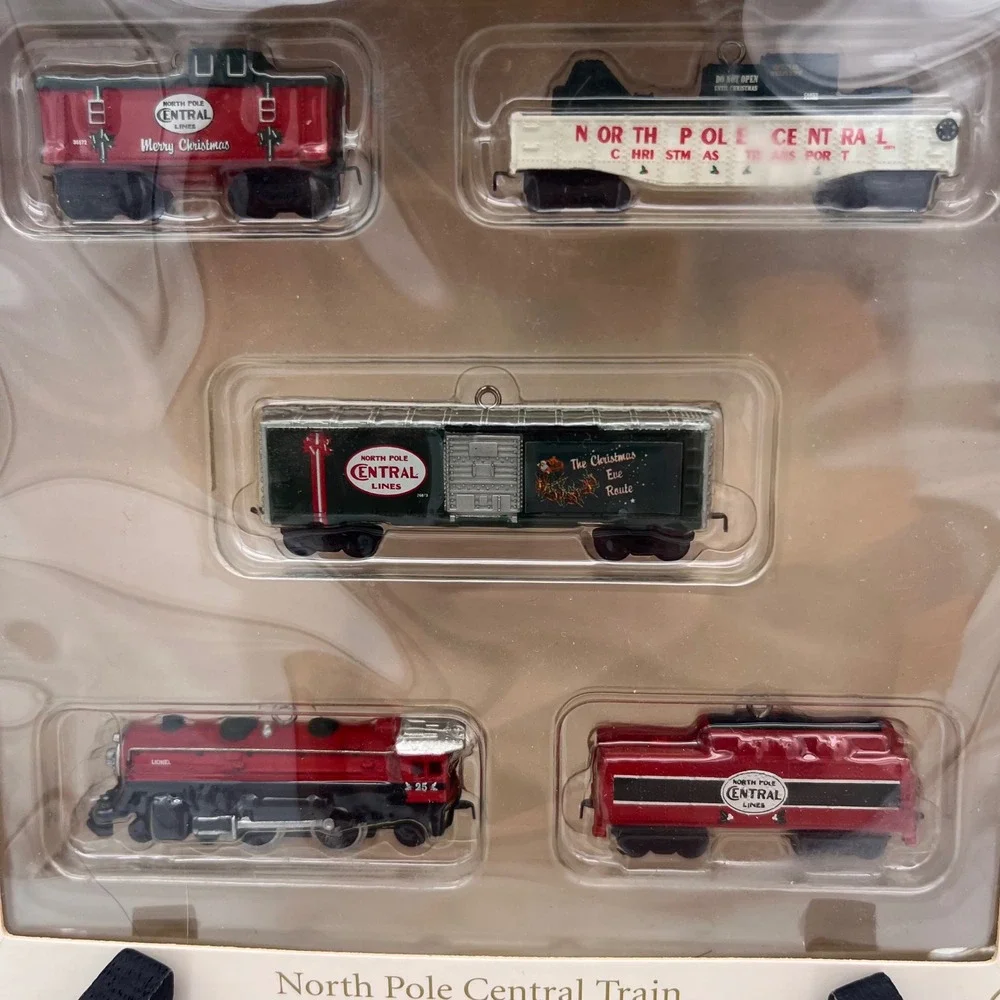 Hallmark Keepsake 2007 North Pole Central Train Lionel Ornaments Set of 5 Mini